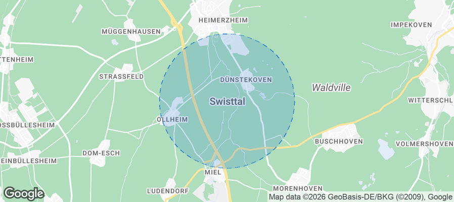 Swisttal Airbnb map